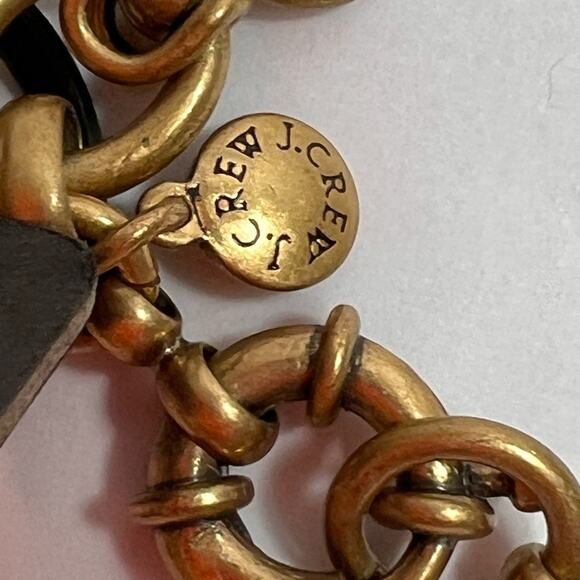 J CREW Coral and Blue Beads with Crystals 18-20 in Statement Necklace - Picture 5 of 6